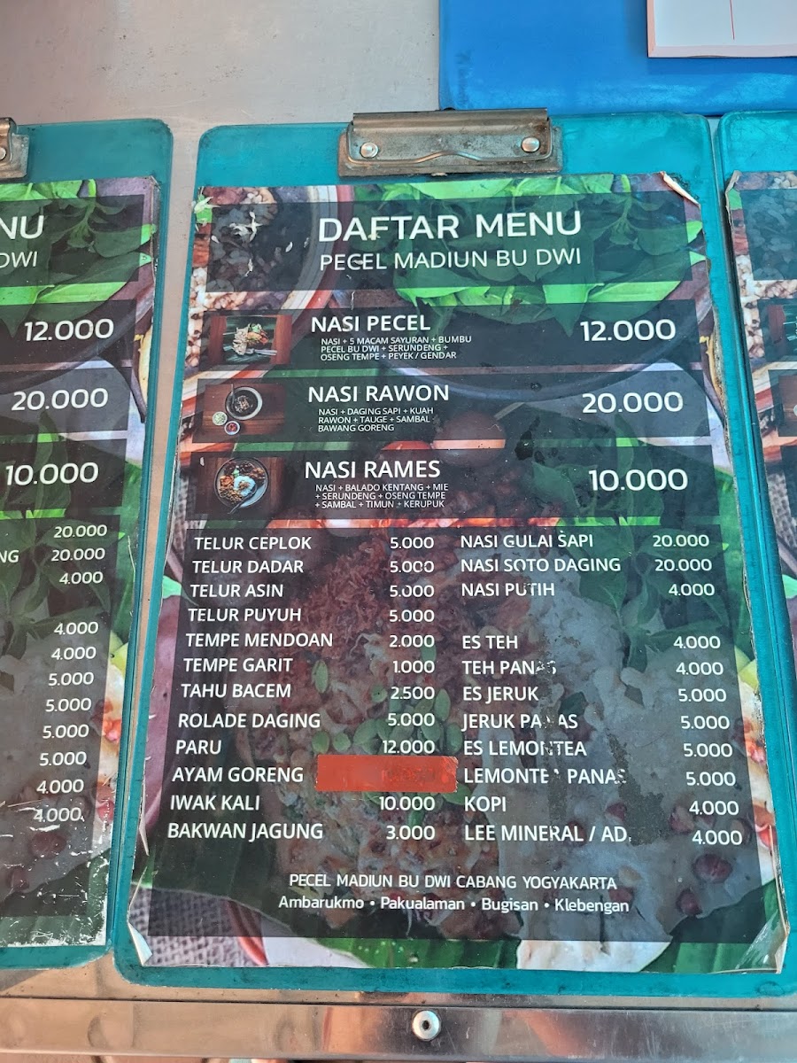 Nasi Pecel Bu Dwi Asli Madiun Menu - Image 4